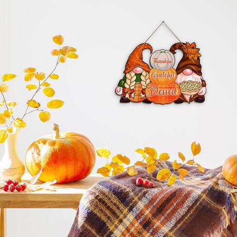 Reversible Fall Thanksgiving And Winter Christmas Sign Wooden Hanging Double Sided Sign Holiday Wooden Signs Thanksgiving And Christmas Party Fall Winter Home Holiday Door Wall Decoration in Saudi Arabia