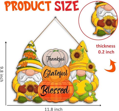 Reversible Fall Thanksgiving And Winter Christmas Sign Wooden Hanging Double Sided Sign Holiday Wooden Signs Thanksgiving And Christmas Party Fall Winter Home Holiday Door Wall Decoration in Kuwait