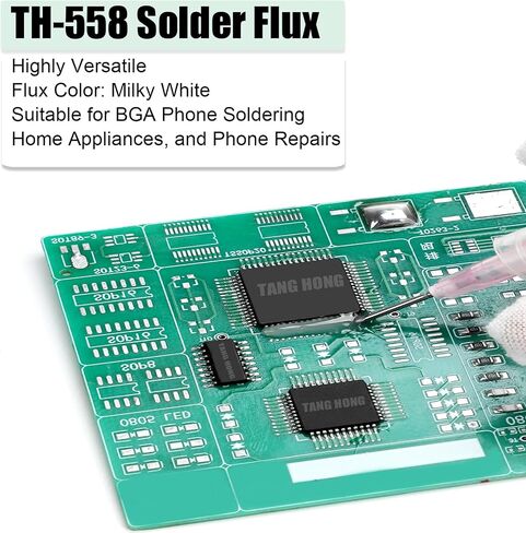 Solder Flux and Solder Paste Kit,10CC No Clean Solder Flux (1 PACK), Sn42%/Bi58% Lead Free Solder Paste 30g (1 PACK), 138℃ Solder Paste for Electronics,For Electronic Soldering in Saudi Arabia