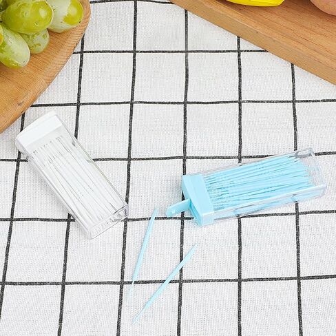 200Pcs Double Head 50pcs/Box Plastic Dental Floss Interdental Toothpick Brush Picks Dental Toothpicks Teeth Sticks, Teeth Cleaning Tool Portable Oral Care Toothpicks in Saudi Arabia