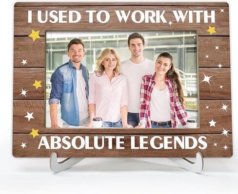 I Used To Work With Absolute Legend Picture Frame, Best Friend Photo Frame for Colleague, Thank You Gifts for Coworker, Wood 4x6 Picture Frame Decor-A16 in Saudi Arabia