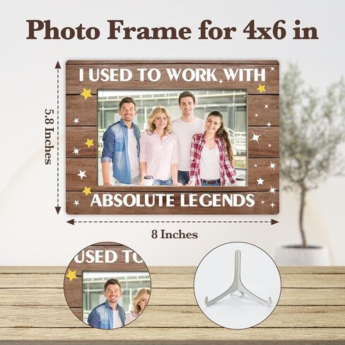 I Used To Work With Absolute Legend Picture Frame, Best Friend Photo Frame for Colleague, Thank You Gifts for Coworker, Wood 4x6 Picture Frame Decor-A16 in Saudi Arabia