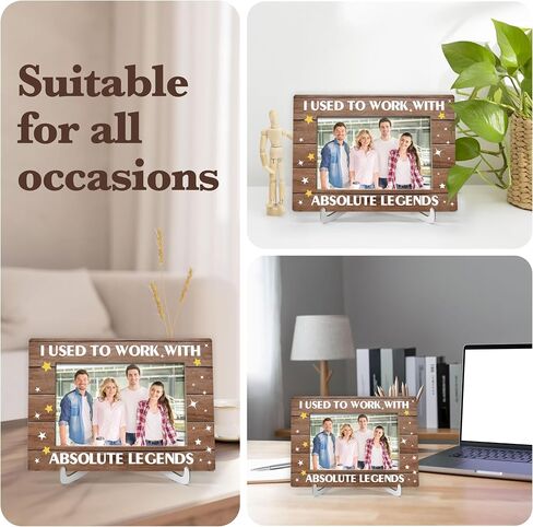 I Used To Work With Absolute Legend Picture Frame, Best Friend Photo Frame for Colleague, Thank You Gifts for Coworker, Wood 4x6 Picture Frame Decor-A16 in Saudi Arabia