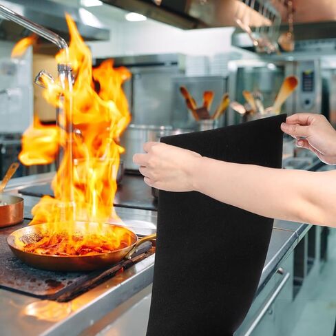 Lawei 3 عبوات من بطانية اللحام المصنوعة من الكربون مقاومة للحريق، مقاس 12 × 36 بوصة مقاومة للحرارة 1800 درجة فهرنهايت، بطانية مثبطة للهب، وسادة عازلة واقية قابلة للقطع لمستلزمات السباكة من اللحام واللحام in Kuwait