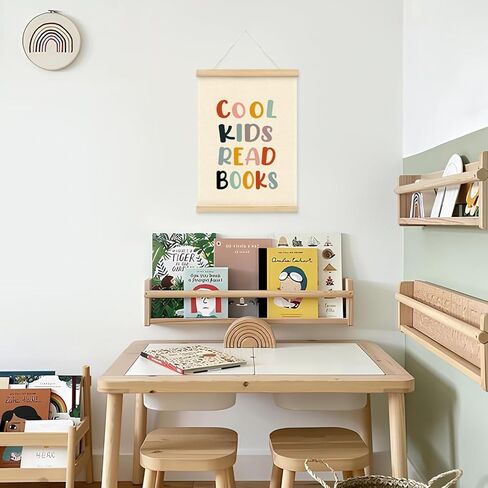 Mtrgdn Classroom School Everyone is Welcome Here Decor - Safe Space Sign Poster Hanger Frame,Positive Kids Room Wooden Frames,Motivational Wall Hanging Banner Decor for Nursery 12x16 Inch in Kuwait