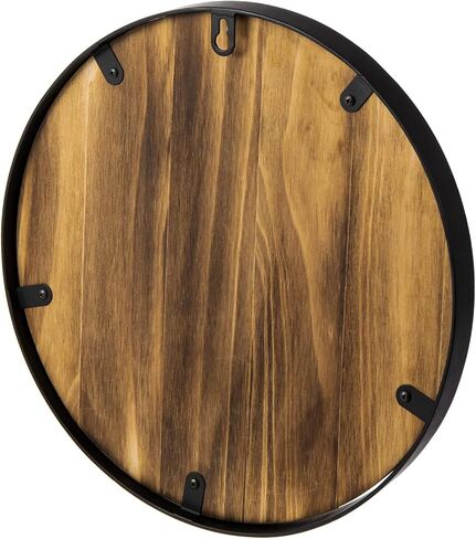 MyGift Rustic Round Decorative Hanging Bath Sign, Farmhouse Solid Wood and Galvanized Cursive Lettering Mounted Bathroom Wall Decor in Saudi Arabia