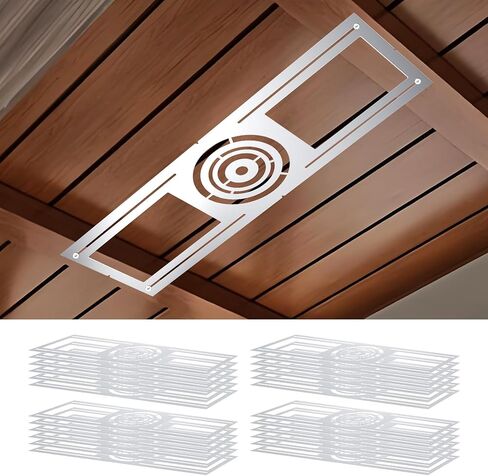 24 حزمة من لوحة تركيب البناء الجديدة مع فتحة دائرية متماثلة مقاس 2/3/3.75/4/5/6 بوصة لـ 6 أنواع من الحجم المسطح، دعامة إضاءة ويفر مجوفة، غطاء إضاءة LED مجوف in Kuwait