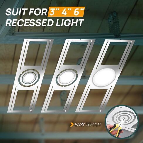 24 حزمة من لوحة تركيب البناء الجديدة مع فتحة دائرية متماثلة مقاس 2/3/3.75/4/5/6 بوصة لـ 6 أنواع من الحجم المسطح، دعامة إضاءة ويفر مجوفة، غطاء إضاءة LED مجوف in Kuwait