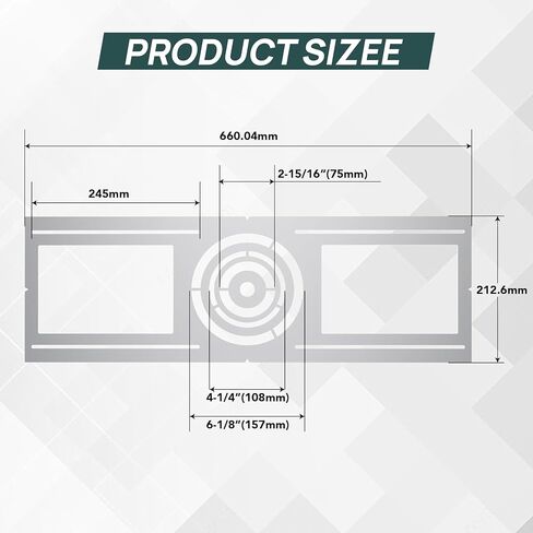24 حزمة من لوحة تركيب البناء الجديدة مع فتحة دائرية متماثلة مقاس 2/3/3.75/4/5/6 بوصة لـ 6 أنواع من الحجم المسطح، دعامة إضاءة ويفر مجوفة، غطاء إضاءة LED مجوف in Kuwait