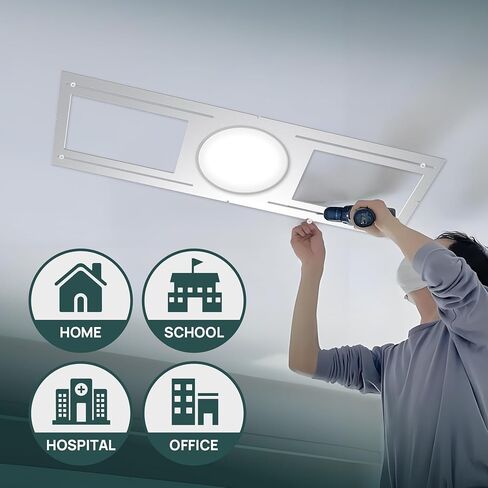 24 حزمة من لوحة تركيب البناء الجديدة مع فتحة دائرية متماثلة مقاس 2/3/3.75/4/5/6 بوصة لـ 6 أنواع من الحجم المسطح، دعامة إضاءة ويفر مجوفة، غطاء إضاءة LED مجوف in Kuwait