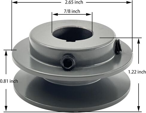 BK25-7/8 Single Groove V Belt Pulley,7/8 inch bore,2.65 inch Outside Diameter,V-Belt Sheave Cast Iron for A AX B BX 4L 5L V-Belts,BK2578 Pulley in Saudi Arabia