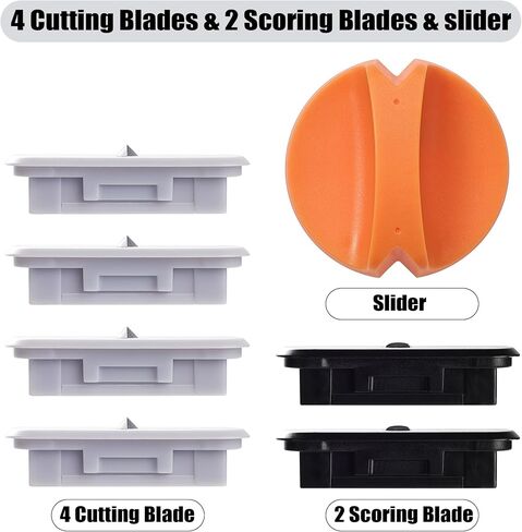 4-Pack Trimmer Replacement Blades for Fiskars Paper Trimmer, Replacement Blade for All Series of Fiskars/Portable&Precision Trimmer,Arts and Crafts,3 Cutting&1 Scoring Blades,a Slider,Orange in Saudi Arabia