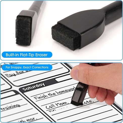 maxtek Magnetic Dry Erase Markers, 16 Colors Fine Tip Whiteboard Markers with Eraser, Low Odor Thin Markers for School Office Home in Saudi Arabia
