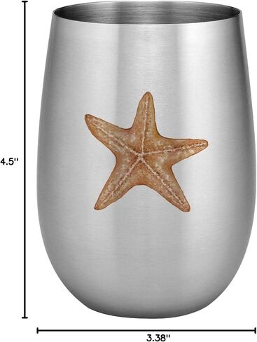 UPware 18/8 Stainless Steel 15 oz. Full Color Printed Stemless Wine Glass, Unbreakable and Shatterproof Metal, for Wine and Beverage (Palm Trees) in Saudi Arabia