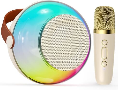 Mini Karaoke Machine for Kids Adults, Portable Bluetooth Speaker with Wireless Microphone, Karaoke Toys for Family Party, Birthday Gifts for Girls Ages 4, 5, 6, 7, 8, 9, 10, 12+, Toddler, Teens in Saudi Arabia