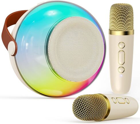 Mini Karaoke Machine for Kids Adults, Portable Bluetooth Speaker with Wireless Microphone, Karaoke Toys for Family Party, Birthday Gifts for Girls Ages 4, 5, 6, 7, 8, 9, 10, 12+, Toddler, Teens in Saudi Arabia