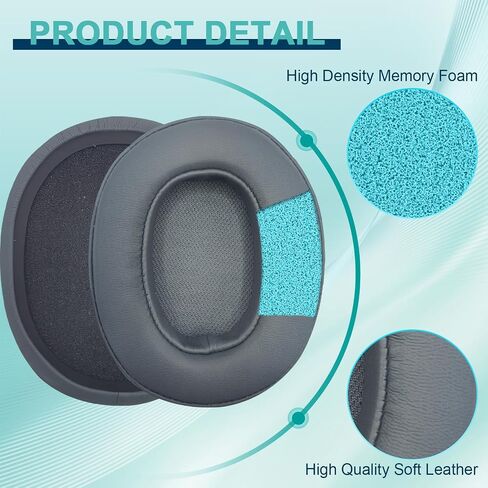 Replacement Ear Pads for Skullcandy Crusher Wireless/Evo/ANC Hesh 3/EVO/ANC, Headphones Ear Cushions, Headset Earpads, Ear Cups Cover-Black in Saudi Arabia