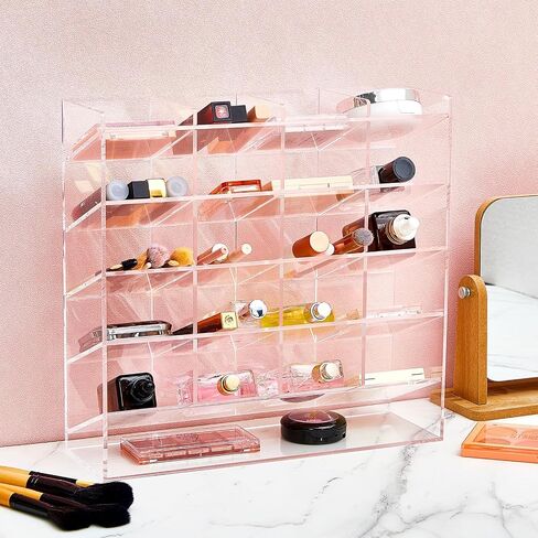 Acrylic Pen Organizer Storage Clear Vertical Marker Organizer with 17 Compartments Acrylic Pen Display Holder Art Supply Organizer for Office School Desk Desktop Stationery Pencil Storage in Saudi Arabia
