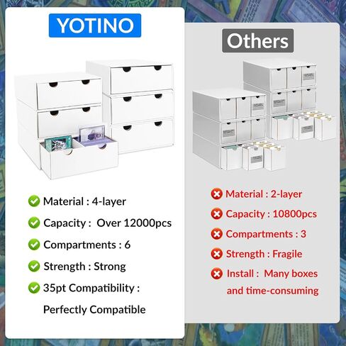 YOTINO Sports Card Storage Organizer - 4 Pack, Compatible with TCG MTG Cards in Saudi Arabia