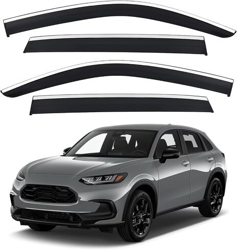 Vesul Tape-On Window Visor Compatible with Subaru Crosstrek 2024 Touring Limited Wilderness Convenience Sport Premium Base Rain Guard Window Wind Deflector Shield Cover Visor Dark Black in Saudi Arabia