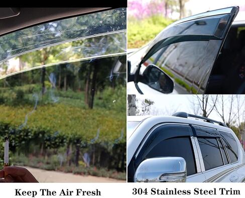 Vesul Tape-On Window Visor Compatible with Subaru Crosstrek 2024 Touring Limited Wilderness Convenience Sport Premium Base Rain Guard Window Wind Deflector Shield Cover Visor Dark Black in Kuwait