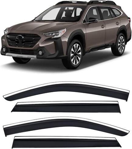 Vesul Tape-On Window Visor Compatible with Subaru Crosstrek 2024 Touring Limited Wilderness Convenience Sport Premium Base Rain Guard Window Wind Deflector Shield Cover Visor Dark Black in Saudi Arabia