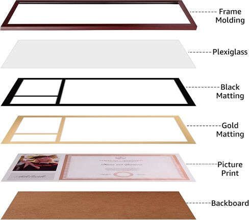 Lavezee 8.5x11 Diploma Picture Frame for 8.5 x 11 Certificates with Mat, or 11x14 Black Document Frames without Mat, Set of 2 in Saudi Arabia