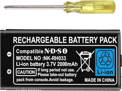 TWL-003 Battery for Nintendo DSi/NDSi, 2000mAh Rechargeable Lithium-ion Battery Pack Tool Kit for Nintendo DSi, NDSi Game Console, (Not for Nintendo DSi XL, DS Lite, DSi LL) in Kuwait