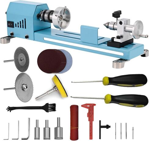 Mini Lathe Machine Torno Para Madera Multi-Purpose Lathe With Professional Tools Cutting Grinding Polishing Desktop Metal Lathes in Saudi Arabia