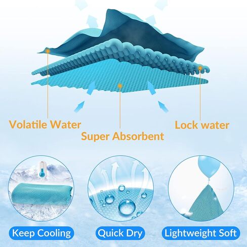 Cooling Towels Neck and Face,(40" x 12") Bulk Ice Towel,Soft Breathable Cooling Towels for Hot Weather,Athletes,Yoga,Gym,Workout,Sports,Camping,Microfiber Cold Towels 4pack in Saudi Arabia