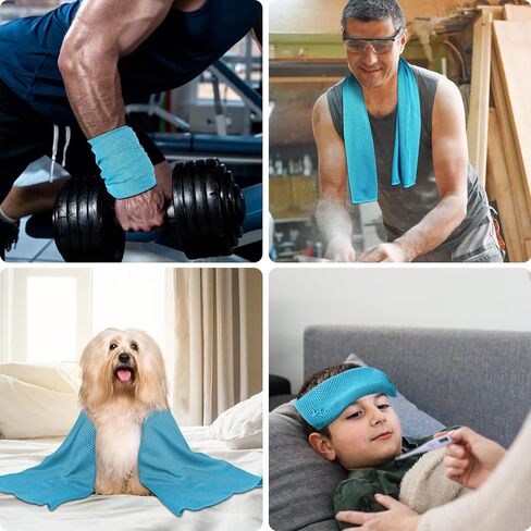 Cooling Towels Neck and Face,(40" x 12") Bulk Ice Towel,Soft Breathable Cooling Towels for Hot Weather,Athletes,Yoga,Gym,Workout,Sports,Camping,Microfiber Cold Towels 4pack in Saudi Arabia