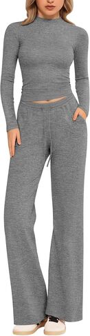 MANGOPOP Women's 2 Piece Lounge Sets Tracksuit Fall Outfits Sweatsuits Set in Saudi Arabia