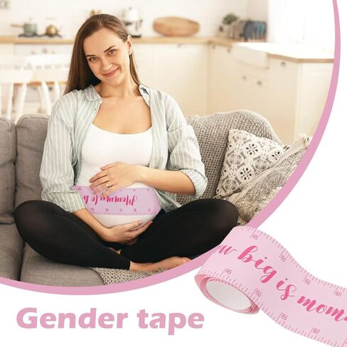 شريط قياس استحمام الطفل بكرتين، لعبة قياس البطن، شريط قياس البطن، شريط قياس البطن، هدايا حفلات استحمام الطفل، لوازم ألعاب شريط القياس (الحجم: 3.94 × 74.8 بوصة) in Kuwait