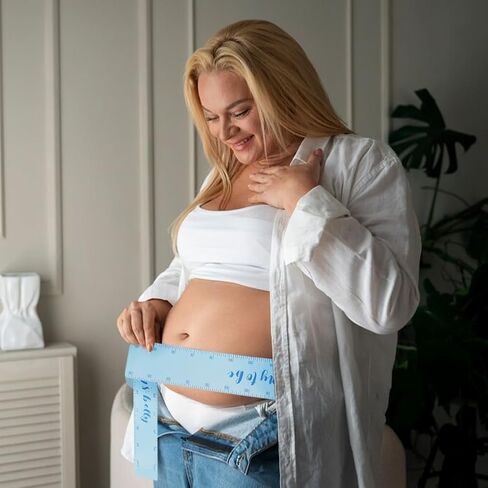 شريط قياس استحمام الطفل بكرتين، لعبة قياس البطن، شريط قياس البطن، شريط قياس البطن، هدايا حفلات استحمام الطفل، لوازم ألعاب شريط القياس (الحجم: 3.94 × 74.8 بوصة) in Kuwait