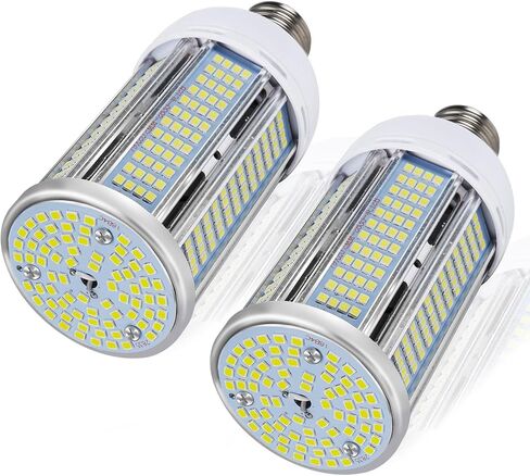 2 حزمة 400W ما يعادل LED ضوء الذرة لمبة 6000 لومن أدى لمبة الذرة 50W السوبر مشرق 5000K ضوء النهار الأبيض E26 / E27 قاعدة LED ضوء لمبة للمنزل المرآب الإضاءة المرآب الفناء الخلفي مكتب المنزلية in Kuwait