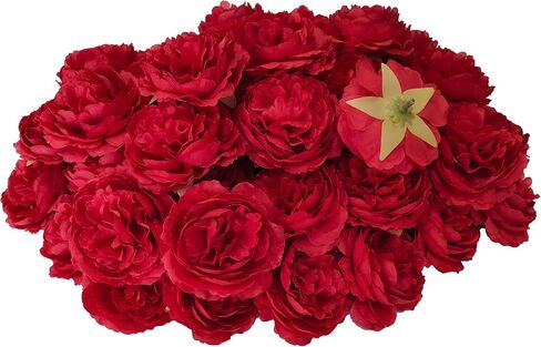 40 Pcs Blue Silk Rose Flower Heads, 3.3'' Artificial Plant Decoration, Royal Blue, No Stem, Reusable, DIY Flower Well, Crafts Bouquest in Kuwait