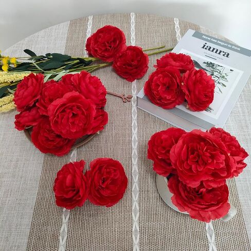 40 Pcs Blue Silk Rose Flower Heads, 3.3'' Artificial Plant Decoration, Royal Blue, No Stem, Reusable, DIY Flower Well, Crafts Bouquest in Kuwait