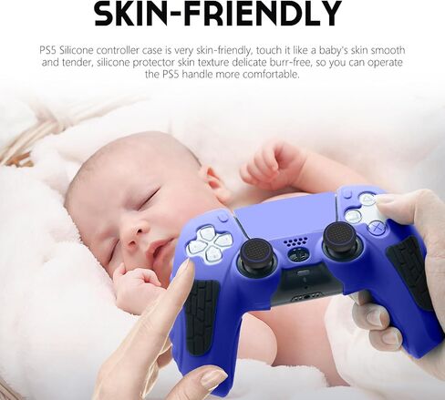 ECHZOVE PS5 Controller Cover Case, Anti-Slip Silicone Cover Skin Compatible with PS5 Controller with Thumb Grip Caps, Joystick Protectors and Cover Wrap Sticker - Black Myth Wukong in Saudi Arabia