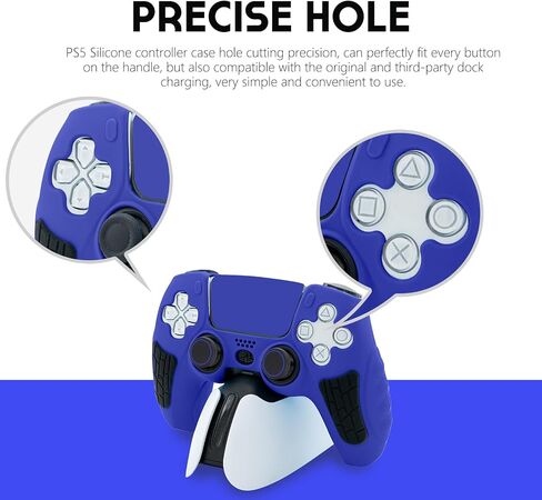 ECHZOVE PS5 Controller Cover Case, Anti-Slip Silicone Cover Skin Compatible with PS5 Controller with Thumb Grip Caps, Joystick Protectors and Cover Wrap Sticker - Black Myth Wukong in Saudi Arabia