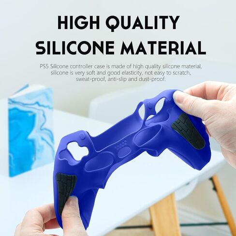 ECHZOVE PS5 Controller Cover Case, Anti-Slip Silicone Cover Skin Compatible with PS5 Controller with Thumb Grip Caps, Joystick Protectors and Cover Wrap Sticker - Black Myth Wukong in Saudi Arabia
