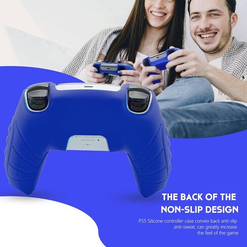 ECHZOVE PS5 Controller Cover Case, Anti-Slip Silicone Cover Skin Compatible with PS5 Controller with Thumb Grip Caps, Joystick Protectors and Cover Wrap Sticker - Black Myth Wukong in Saudi Arabia