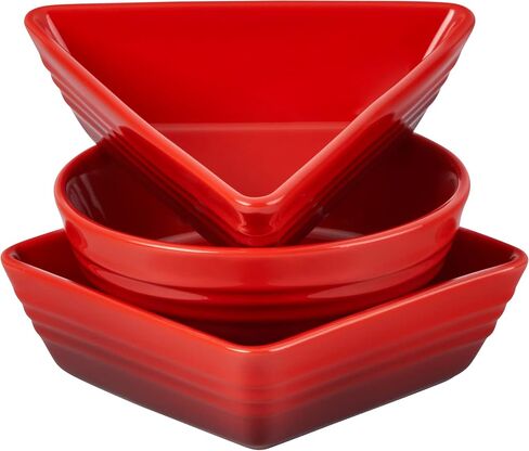 Le Creuset Stoneware Set of 3 Tapas Dishes, Sea Salt in Kuwait