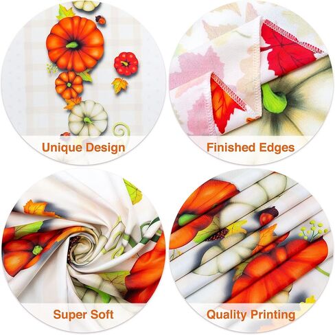 غطاء طاولة من ورق اليقطين لعيد الشكر من تشيرلاند خريف لمستلزمات حفلات الخريف وحصاد الشكر - 9 × 5 قدم in Kuwait