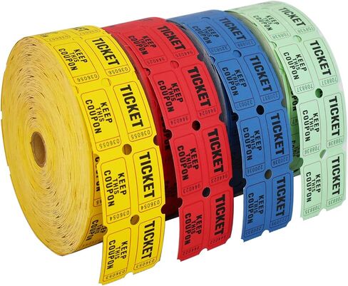 SEETOOOGAMES Raffle Tickets Double Roll - Full Set of 8 Colors (8 Rolls of 2000 Tickets Each), 50/50 Raffle Tickets for Events, Entry, Class Reward, Fundraising, Carnivals, Auctions in Saudi Arabia