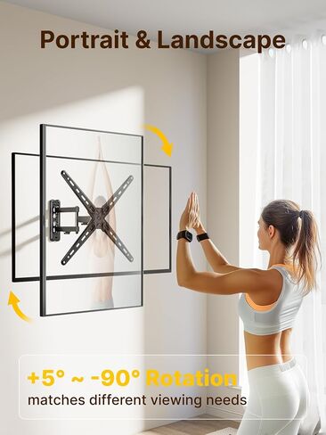 دعامة تثبيت على الحائط للتلفزيون كاملة الحركة من monTEK لمعظم أجهزة التلفاز والشاشات المسطحة LED مقاس 13-43 بوصة، ودوران تمديد إمالة دوار مع أذرع مفصلية، وحامل تلفزيون بحد أقصى 200 × 200 مم، يصل إلى 44 رطلًا in Saudi Arabia