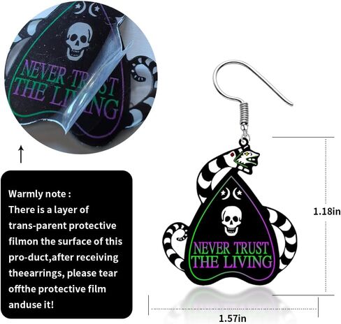 Betelgeuse Inspired Earrings Halloween Earrings for Women Fans, Skull Tombstone Coffin Snake Earrings Dangle Betelgeuse Merch Accessories for Party Costume Decor in Saudi Arabia