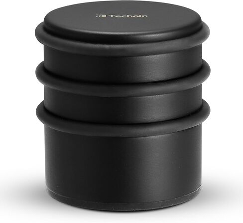 Heavy Duty Door Stoppers for Bottom of Door, Stainless Steel 2.8" Tall Door Stop No Drilling, Large 1.76 Lbs Doorstops with Protective Rubber Bands Anti-Slip Door Wedge (Painted Black) in Kuwait