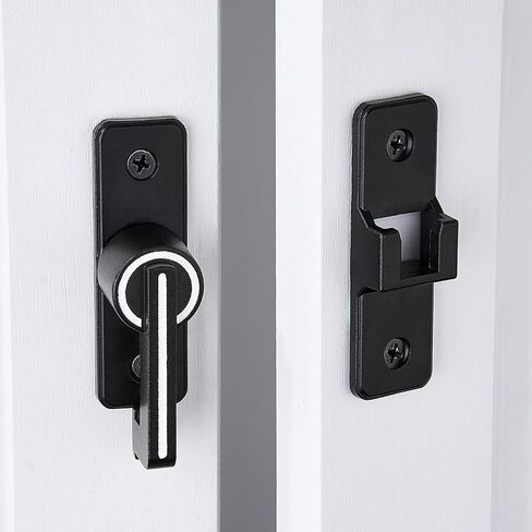 مزالج باب الحظيرة، قفل باب الحظيرة المنزلق الثقيل، قفل باب منزلق للأمان، قفل مزلاج للخزانات، باب الحظيرة، نافذة الحديقة، باب المرآب (أسود) in Kuwait