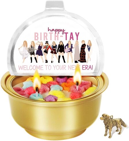 Happy Birthday Candle, Candles for Home Scented, 2 Wick Jar Candle, 8 oz Vanilla Birthday Cake Scent, Birthday Gifts for Women, Taylor in Saudi Arabia