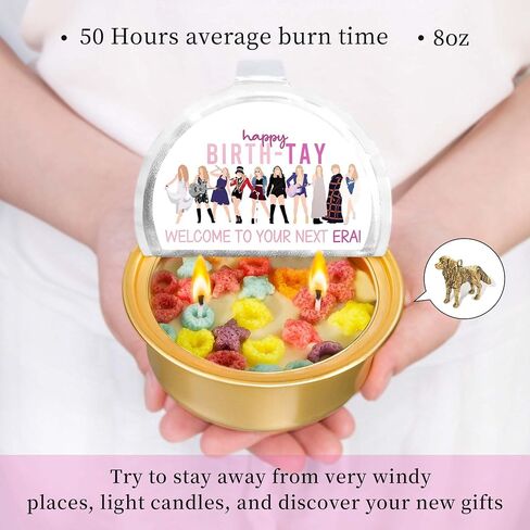 Happy Birthday Candle, Candles for Home Scented, 2 Wick Jar Candle, 8 oz Vanilla Birthday Cake Scent, Birthday Gifts for Women, Taylor in Saudi Arabia
